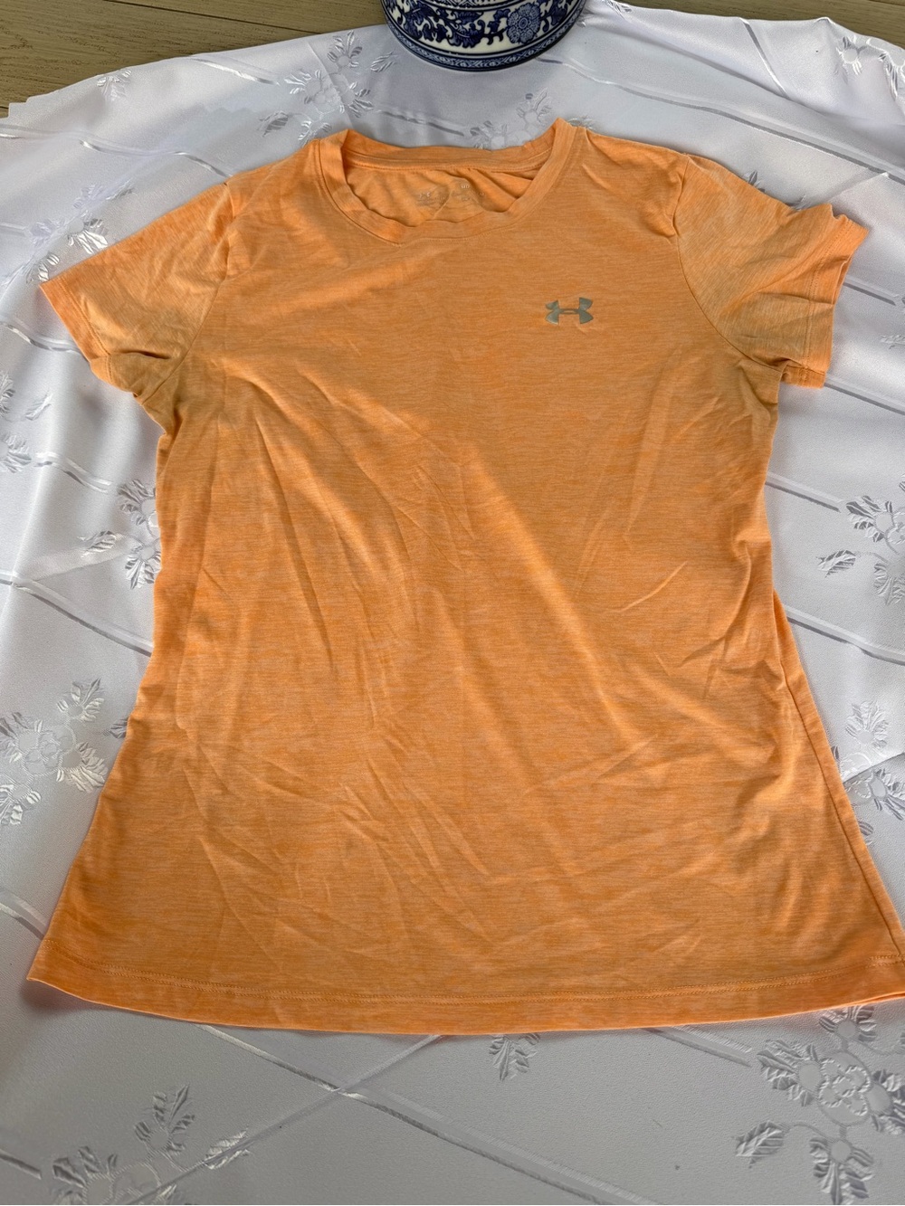 Under Armour HeatGear Orange Heather Loose Fit Tee Size M